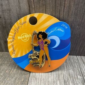 HARD ROCK CAFE HOLLYWOOD FL SURFBOARD GIRL SERIES PIN 2016 NEW
